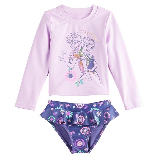 Disney's Frozen Baby & Toddler Girl Rash Guard Swim Top & Swim Bottoms by Jumping Beans®