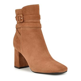 Nine West Quena Women's 9X9 Suede Block Heel Dress Boots