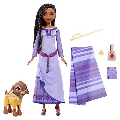 Disney's Wish Asha of Rosas Adventure Pack Fashion Doll with Animal Friends and Accessories by Mattel 