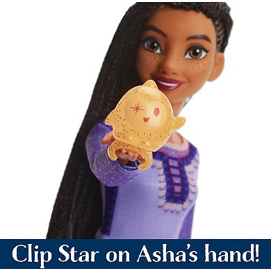 Disney's Wish Singing Asha of Rosas Fashion Doll & Star Figure by Mattel