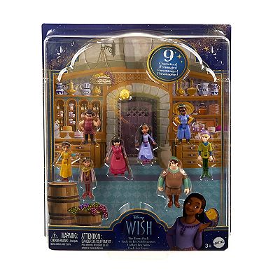Disney's Wish The Teens Pack of 8 Posable Mini Dolls & Star Figure by Mattel