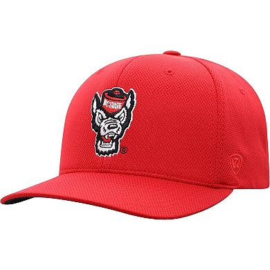 Men's Top of the World Red NC State Wolfpack Reflex Logo Flex Hat
