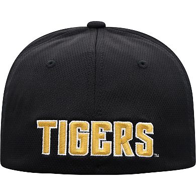 Men's Top of the World Black Missouri Tigers Reflex Logo Flex Hat