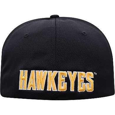 Men's Top of the World Black Iowa Hawkeyes Reflex Logo Flex Hat