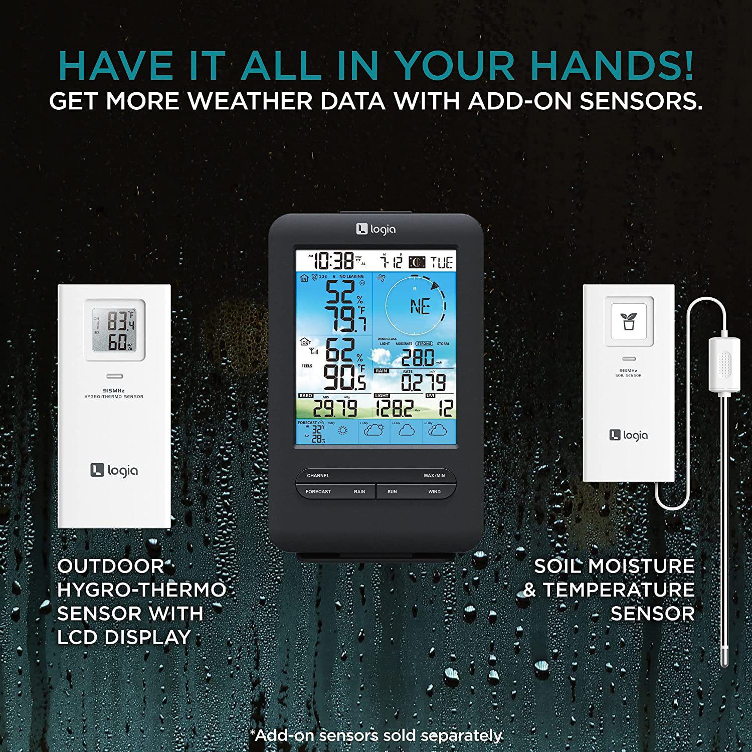 7-in-1 Wireless Weather Station 5.5" With 3-Day Forecast