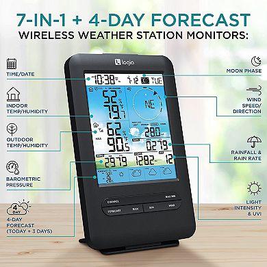 7-in-1 Wireless Weather Station 5.5" with 3-Day Forecast