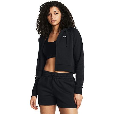 Women s Under Armour Rival Fleece Crop Full Zip Hoodie