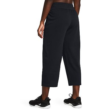 Women's Under Armour Rival Terry High-Rise Wide-Leg Crop Pants