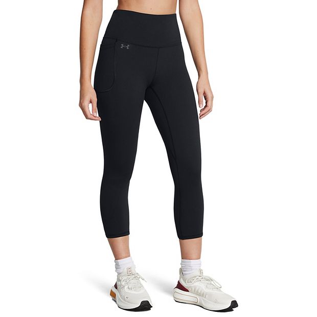 (取寄) アンダーアーマー レディース モーション カプリ レギンス Under Armour women Motion Capri Leggings Black/White Women's Under Armour Motion Capri Leggings