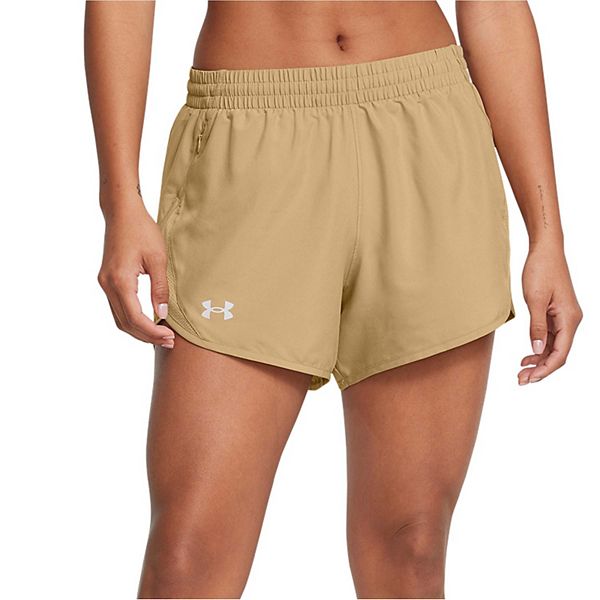 Women's Under Armour Fly-By Shorts Color: Camel Size: MEDIUM