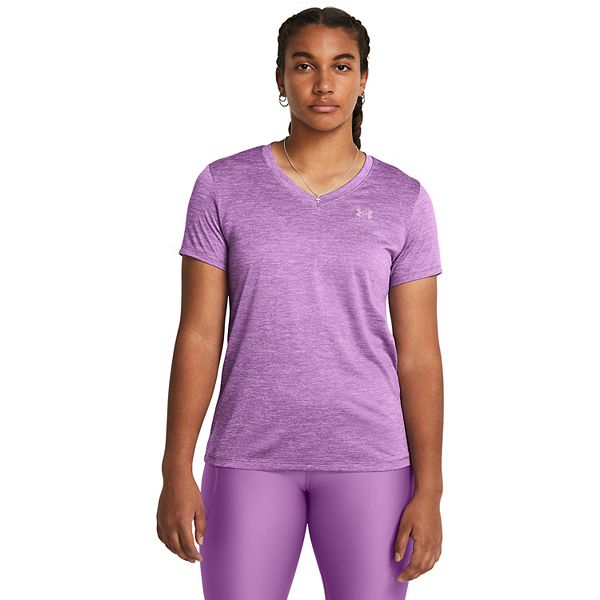 Women's Under Armour Tech&trade; V-Neck Short Sleeve Tee - Purple (SMALL)