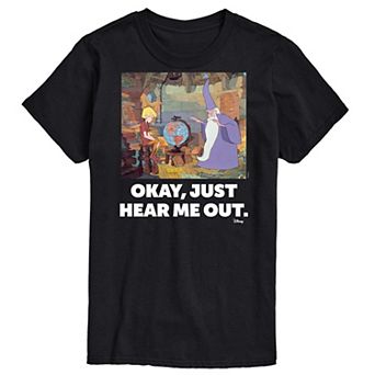 Disney's The Sword in the Stone Men's Okay, Just Hear Me Out Graphic Tee