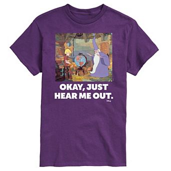 Disney's The Sword in the Stone Men's Okay, Just Hear Me Out Graphic Tee