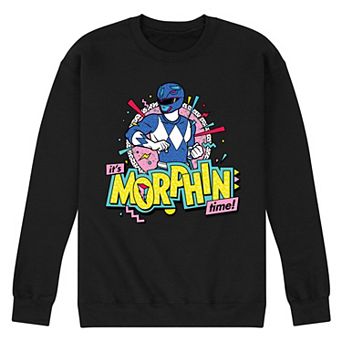 Men's Power Rangers Morphin Time Blue Fleece Sweatshirt