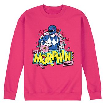 Men's Power Rangers Morphin Time Blue Fleece Sweatshirt