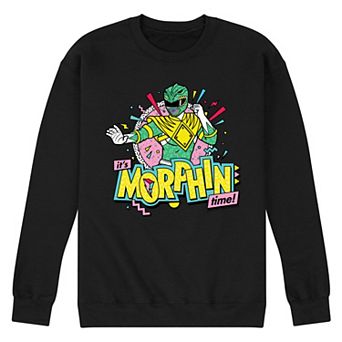 Men's Power Rangers Morphin Time Green Fleece Sweatshirt