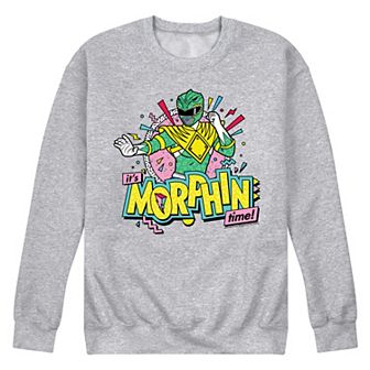 Men's Power Rangers Morphin Time Green Fleece Sweatshirt