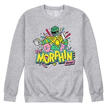 Men's Power Rangers Morphin Time Green Fleece Sweatshirt
