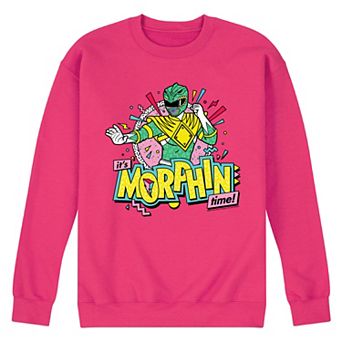 Men's Power Rangers Morphin Time Green Fleece Sweatshirt