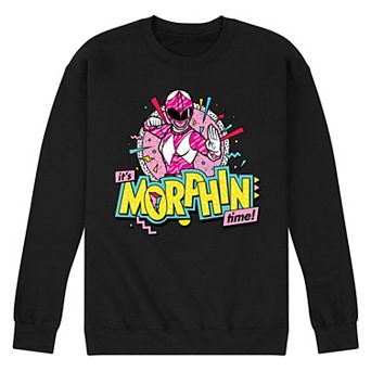 Men's Power Rangers Morphin Time Pink Fleece Sweatshirt