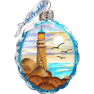 Designocracy Coastal Mercury Glass Ornaments Set of 3 by G. DeBrekht Coastal Holiday Decor