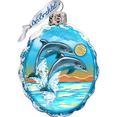Designocracy Coastal Mercury Glass Ornaments Set of 3 by G. DeBrekht Coastal Holiday Decor
