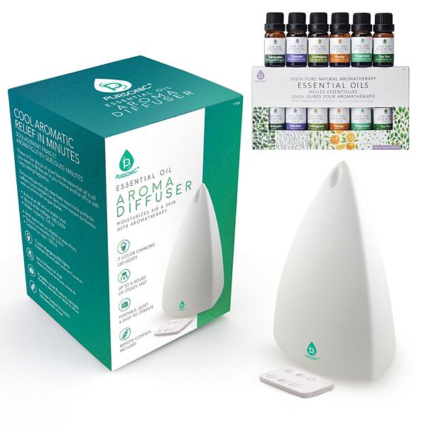 Pursonic Aromatherapy Diffuser & Essential Oil Set