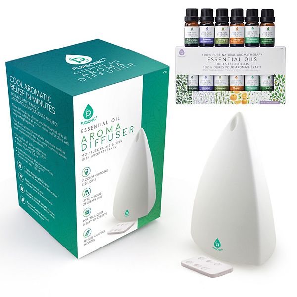 Pursonic Aromatherapy Diffuser And Essential Oil Set 3609