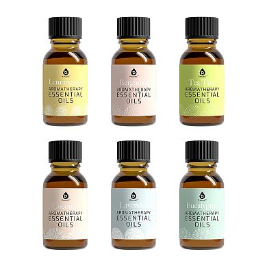 Pursonic Essential Aromatherapy Oils - 6 Pack Gift Set