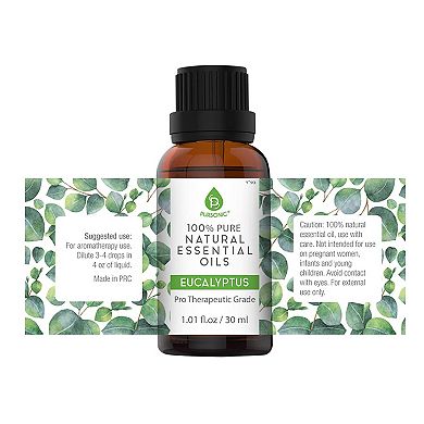 Pursonic 100% Pure Natural Essential Oils, Pro Therapeutic Grade 30ML (Eucalyptus)