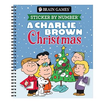 Brain Games® Sticker By Number: Charlie Brown Christmas Book