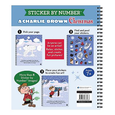 Brain Games® Sticker By Number: Charlie Brown Christmas Book