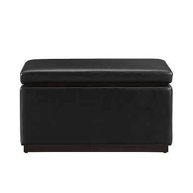 Linon Blanche Rectangle Storage Ottoman