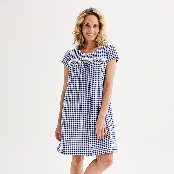 Women's Croft & Barrow® Pintuck Short Sleeve Nightgown