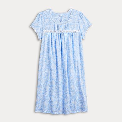 Petite Croft & Barrow® Pintuck Short Sleeve Nightgown