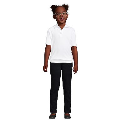 Kids 4-20 Lands' End School Uniform Short Sleeve Banded Bottom Polo Shirt