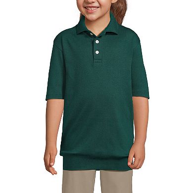 Kids 4-20 Lands' End School Uniform Short Sleeve Banded Bottom Polo Shirt