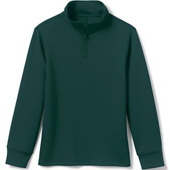 Kids 8-20 Lands' End School Uniform Kids Quarter Zip Pullover