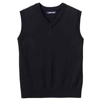 Kids 4-20 Lands' End School Uniform Fine Knit Sweater Vest