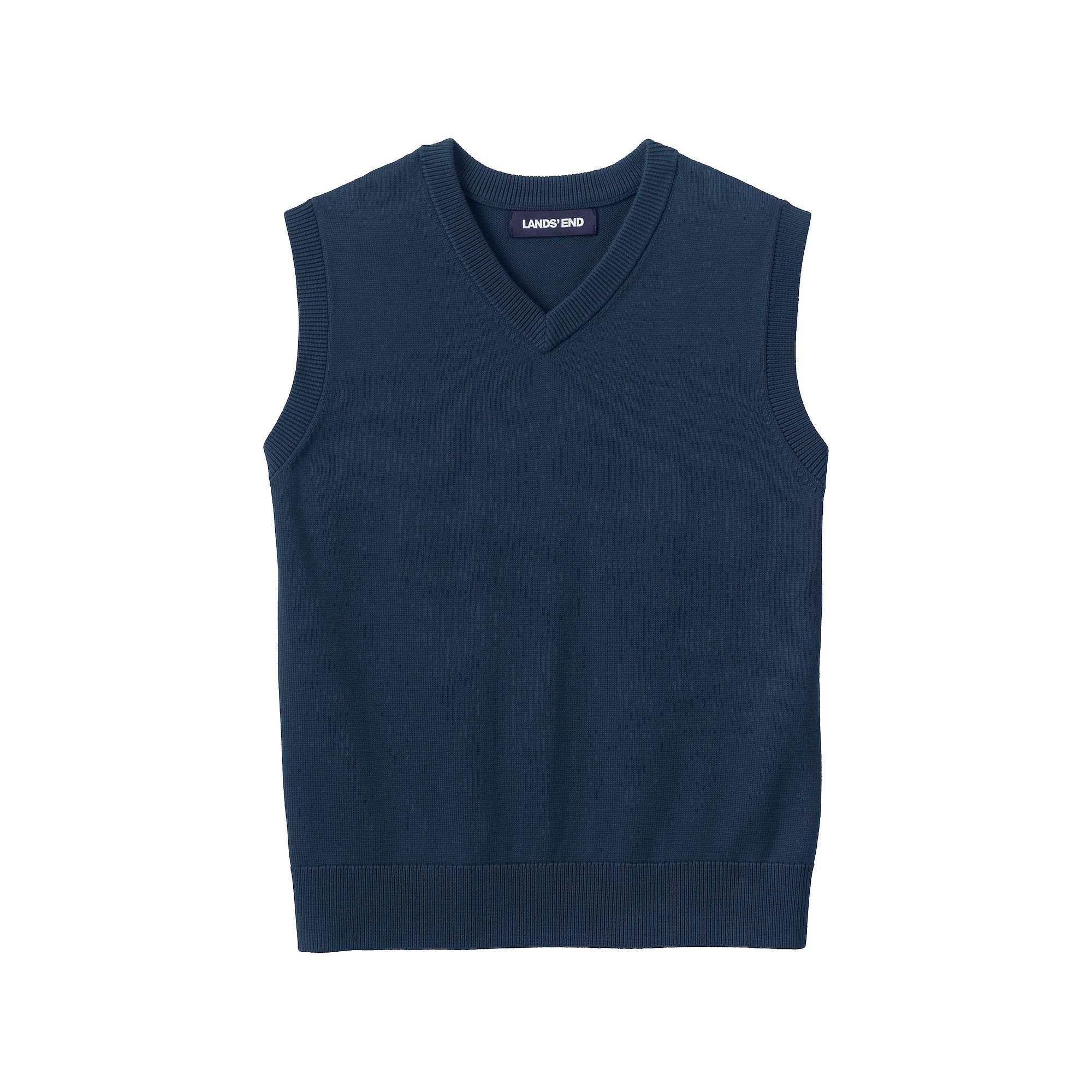 Kids 4-20 Lands End School Uniform Fine Knit Sweater Vest, Boys, Size: XS