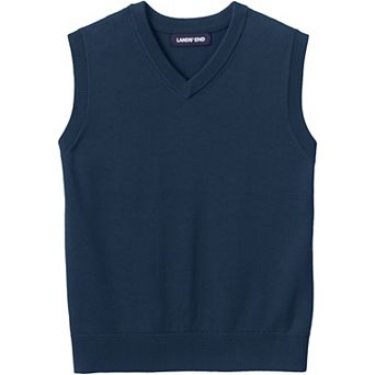 Kids 4-20 Lands' End School Uniform Fine Knit Sweater Vest
