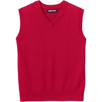 Kids 4-20 Lands' End School Uniform Fine Knit Sweater Vest
