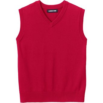 Kids 4-20 Lands' End School Uniform Fine Knit Sweater Vest