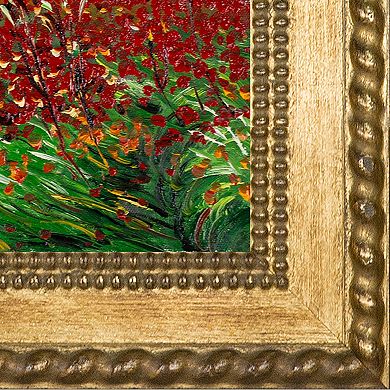 La Pastiche Field of Poppies Ornate Framed Wall Art