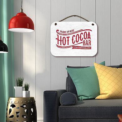 COURTSIDE MARKET Hot Cocoa Bar Hanging Sign