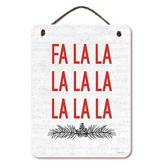 COURTSIDE MARKET Fa Lala Lala Hanging Sign