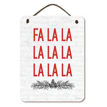 COURTSIDE MARKET Fa Lala Lala Hanging Sign