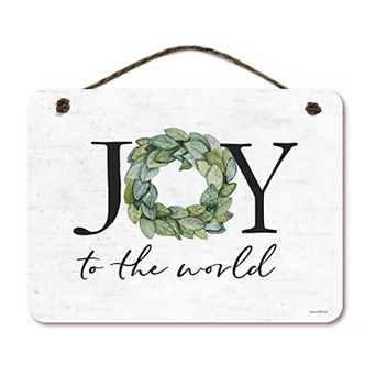 COURTSIDE MARKET Joy To The World Hanging Sign
