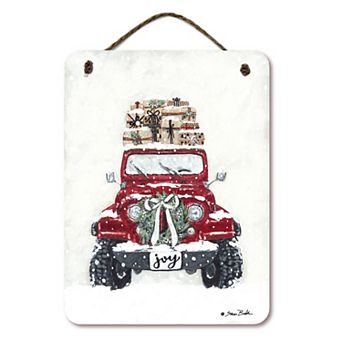 COURTSIDE MARKET Christmas Off Road II Hanging Sign Wall Art