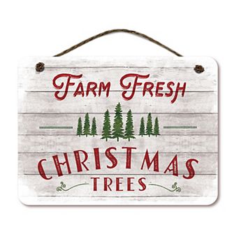 COURTSIDE MARKET Farm Fresh Christmas Sign Wall Decor